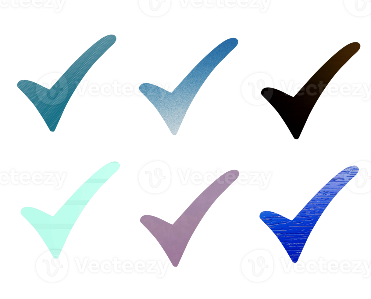 Check multy color icon symbol png