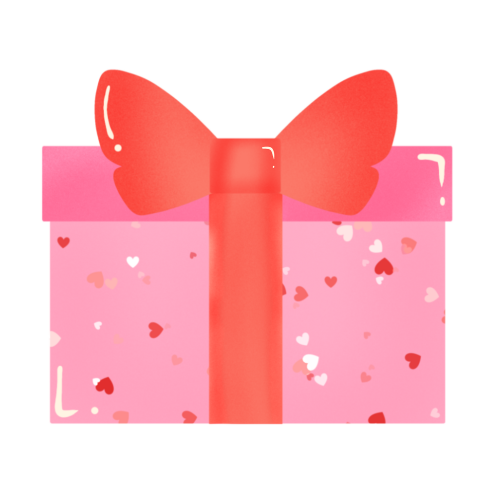 Pink present gift valentine sticker png