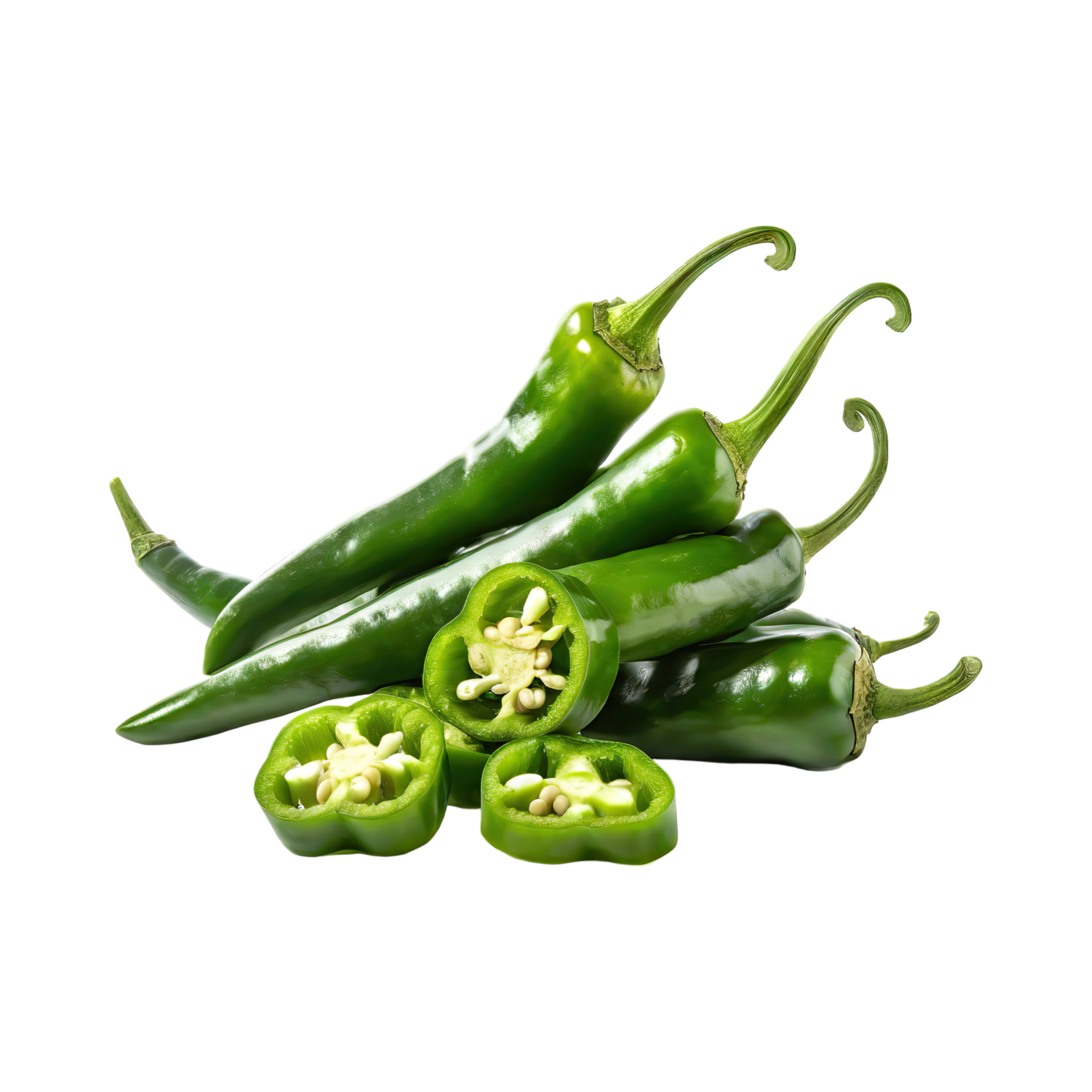ai-generated-fresh-green-chilies-with-sliced-green-chilies-36418689-png