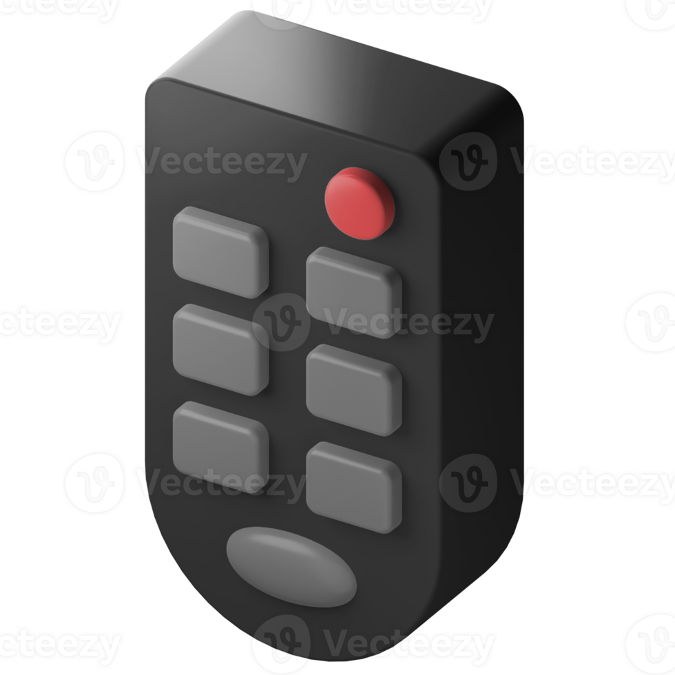 3d illustration tv remote png