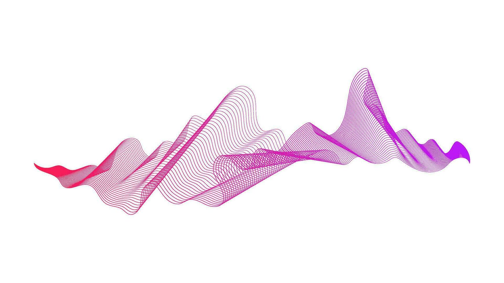 Abstract backdrop with wave gradient lines vector