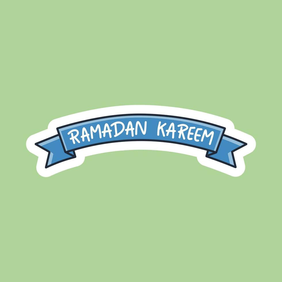 Ramadan themed stickers, praying palms vector