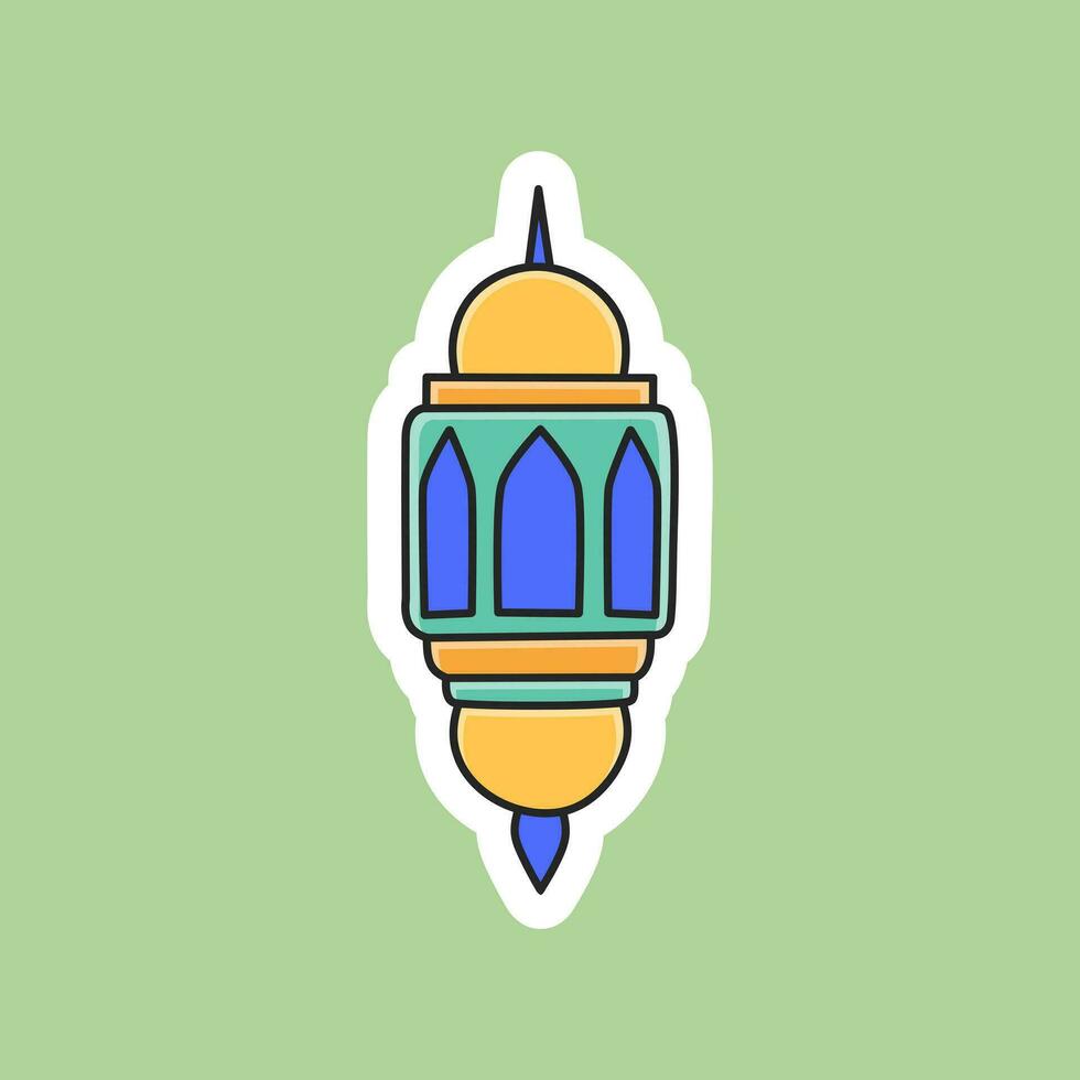Ramadan themed stickers, Ramadan Kareem decorative lights vector