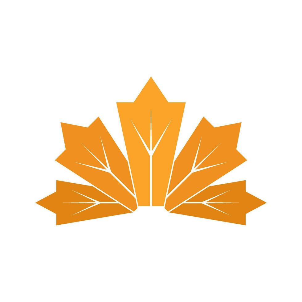 Maple leaf icon logo design vector