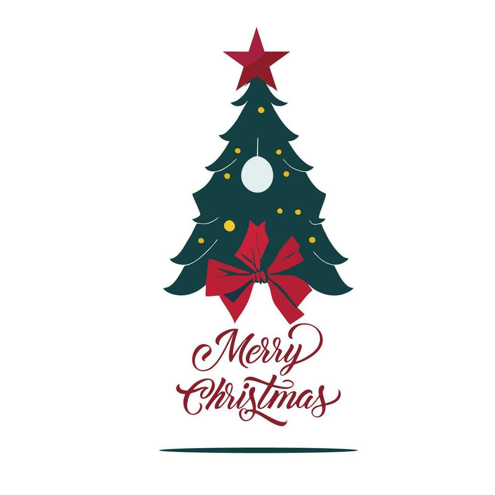 Simple Logos Merry Christmas Art vector
