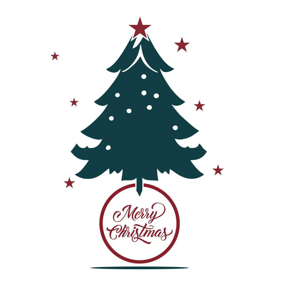 Simple Logos Merry Christmas Art vector