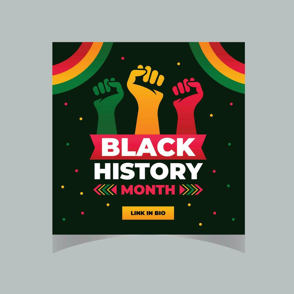 Celebrating Black History Month Background. February Awareness Celebration poster. Horizontal website header banner vector illustration. Neo Geometric pattern concept. Social media post, graphic art