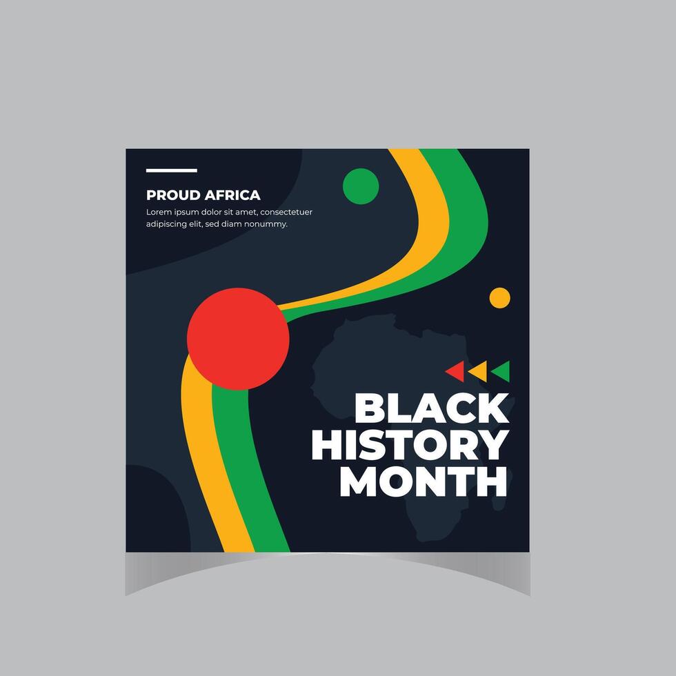 Celebrating Black History Month Background. February Awareness Celebration poster. Horizontal website header banner vector illustration. Neo Geometric pattern concept. Social media post, graphic art