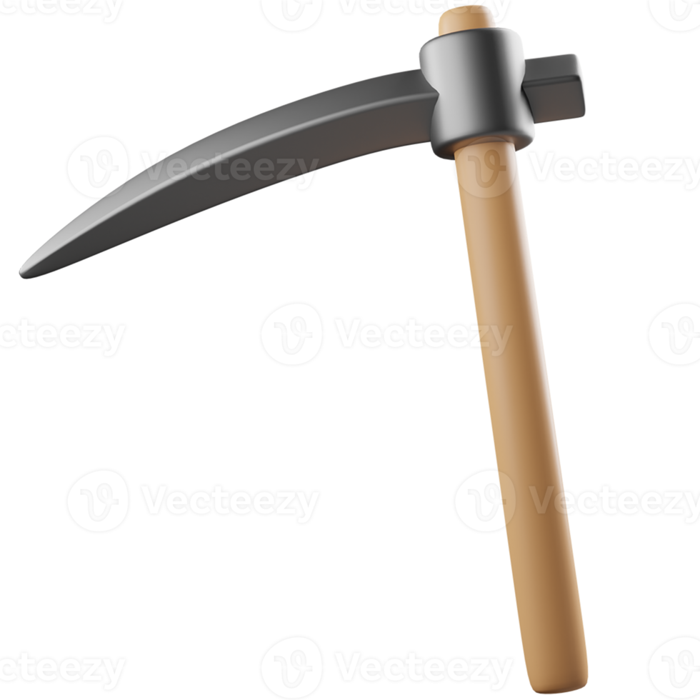 3d illustration pickaxe png