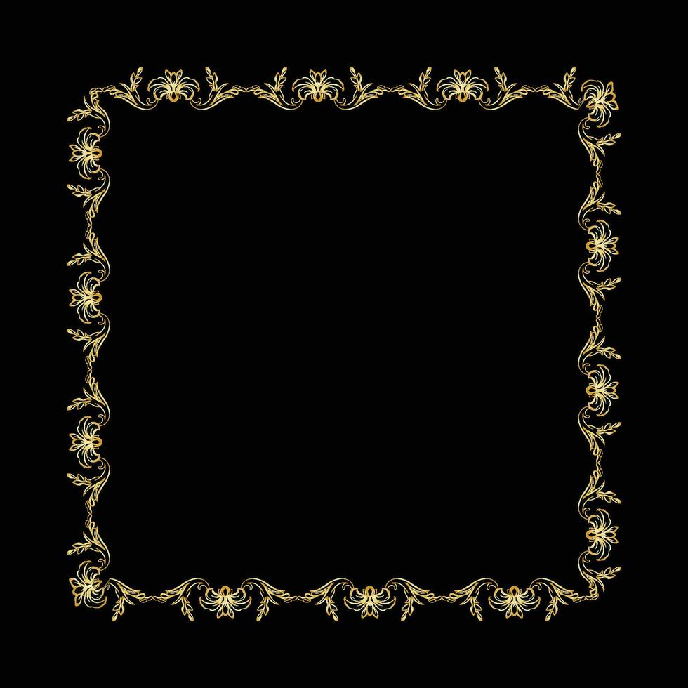 Vector square luxury decorative vintage frames and borders set