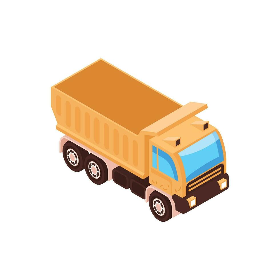 vector road construction isometric composition with isolated