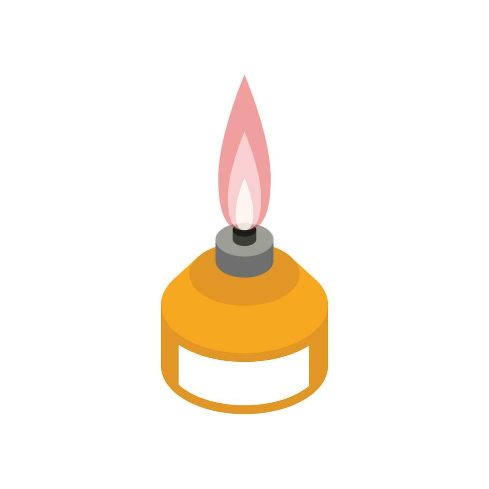 Vector isometric gas burner on white background