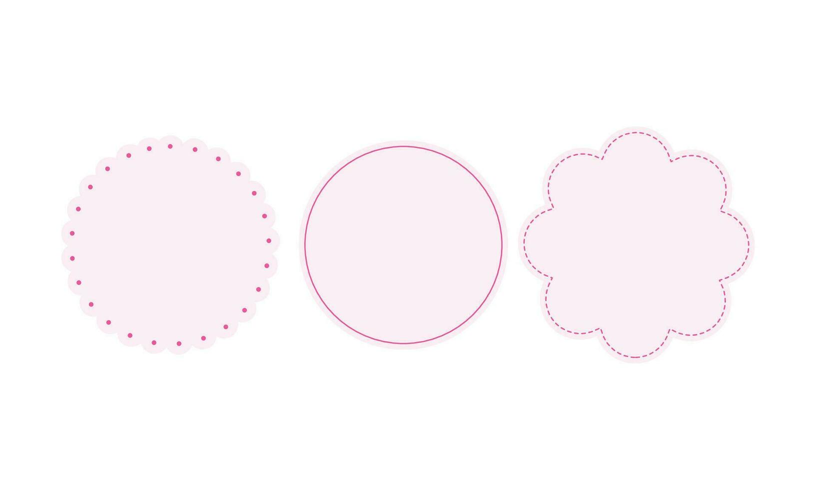 Vector pastel labels set on white background
