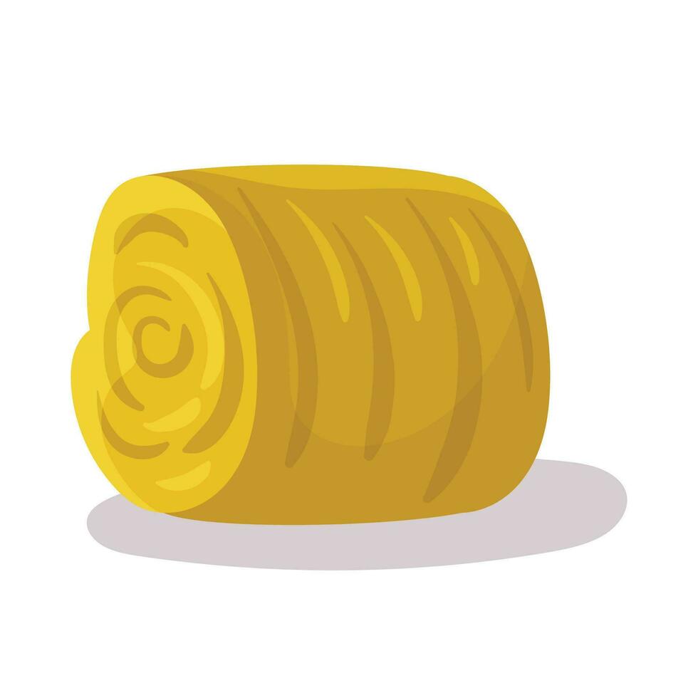 Vector bales and stacks of hay illustration
