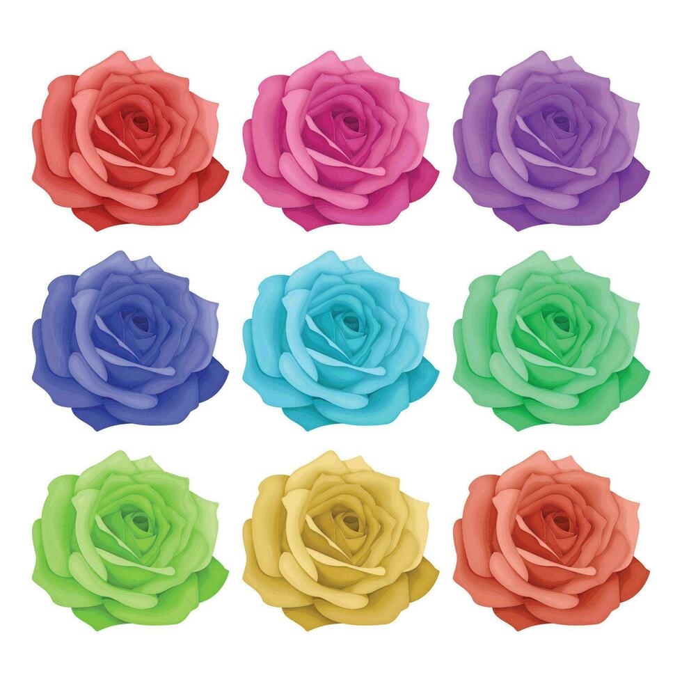 Vector abstract flower element colorful watercolor background illustration
