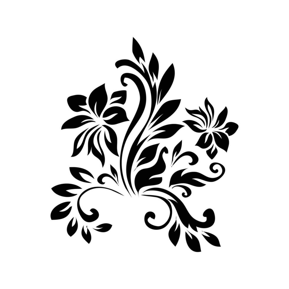 Vector elegant decorative ornamental floral