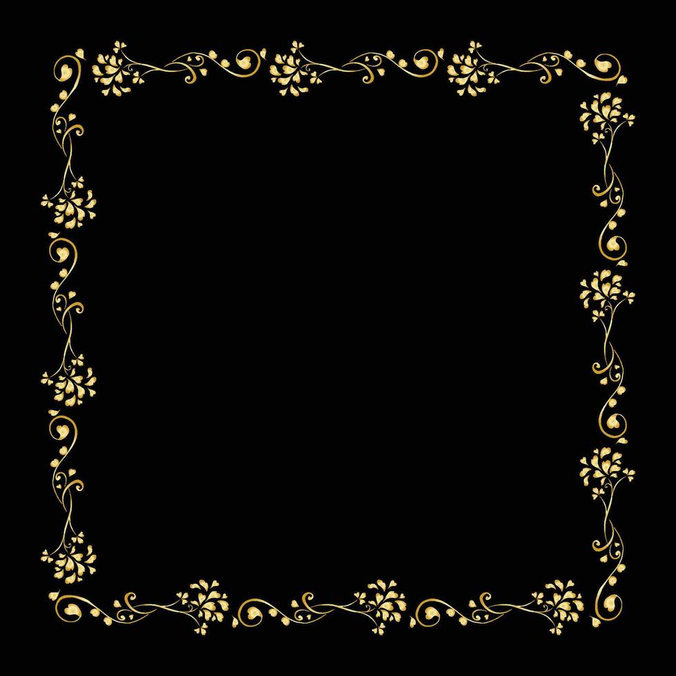 Vector square luxury decorative vintage frames and borders set