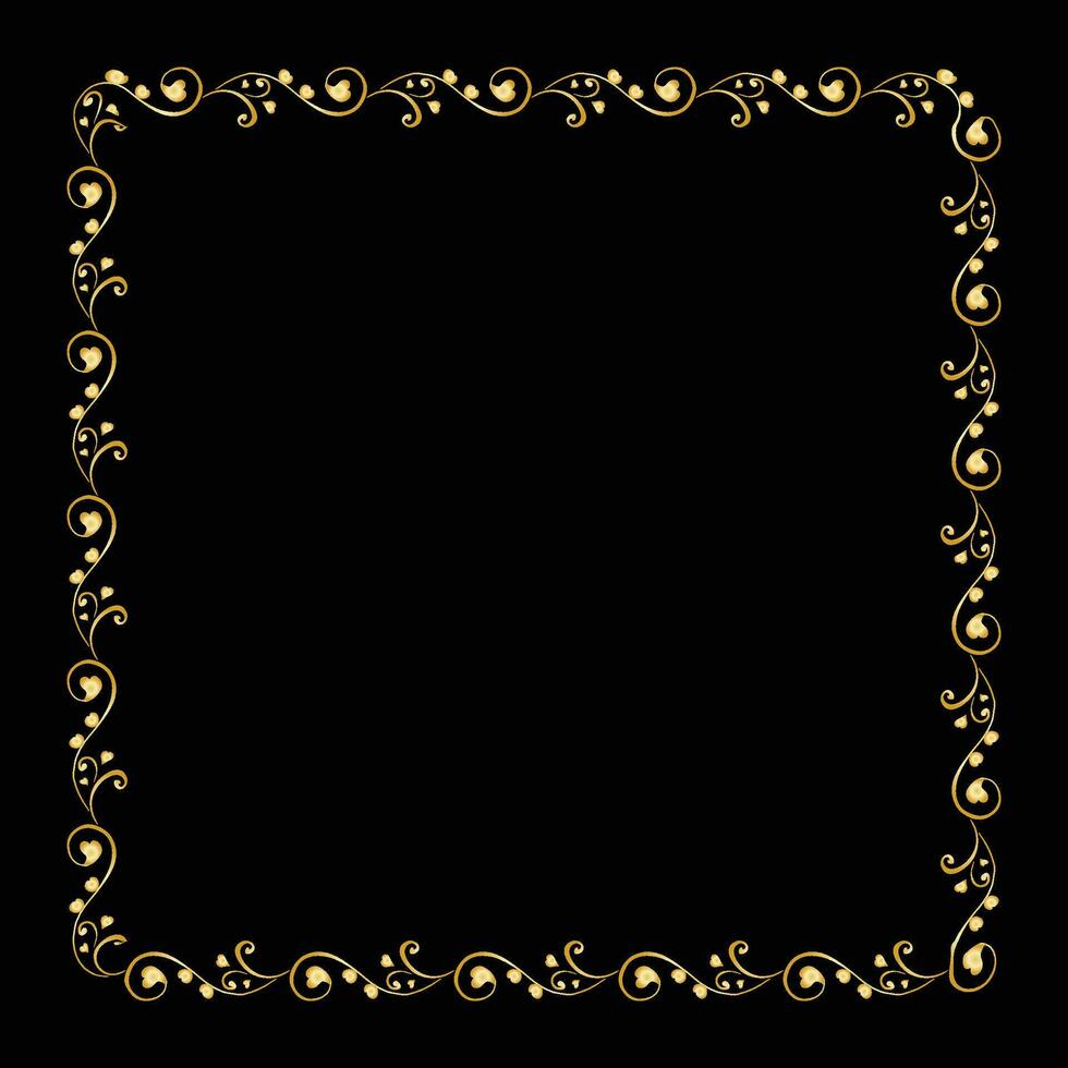 Vector square luxury decorative vintage frames and borders set