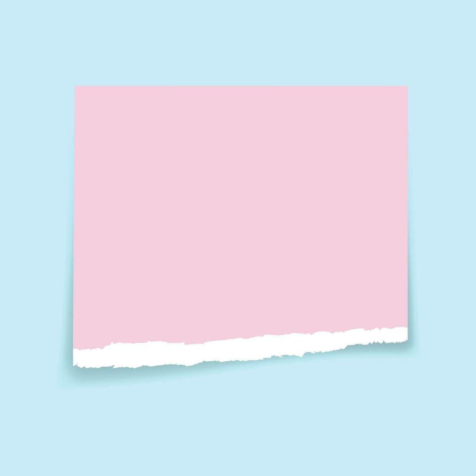 Vector handmade torn paper craft vector in pastel colors