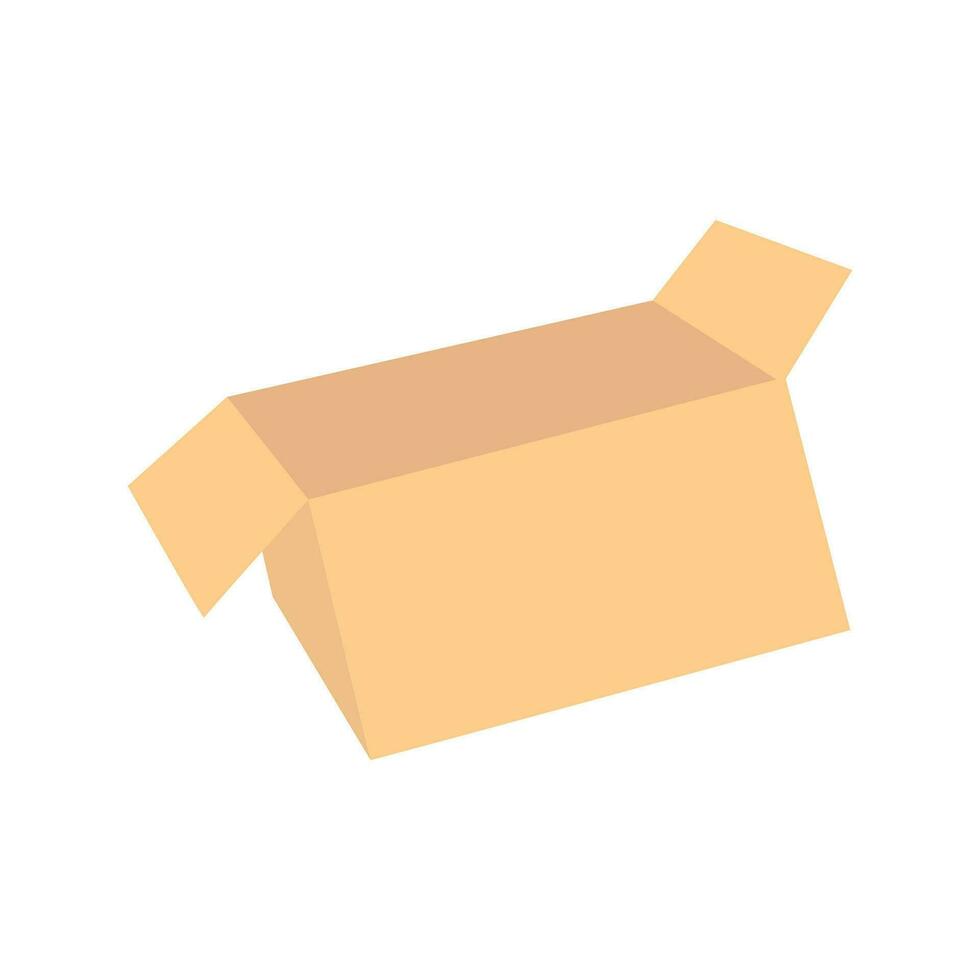 vector a corrugated box on white background