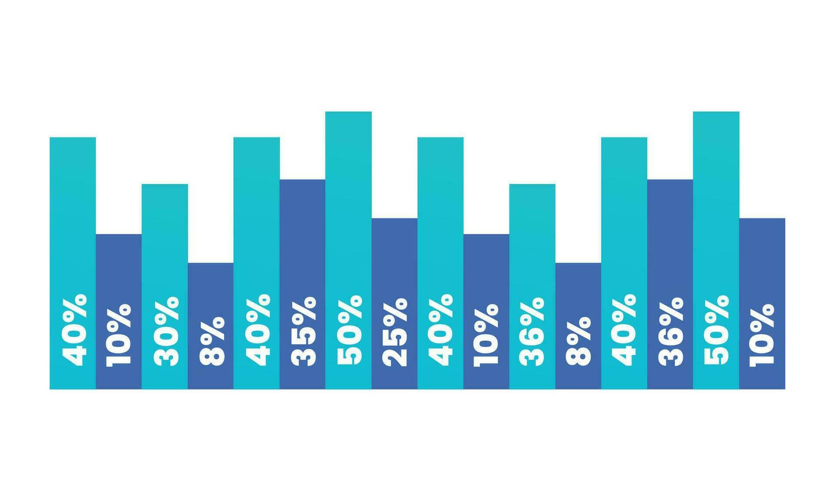 Vector illustration of data analysis graph