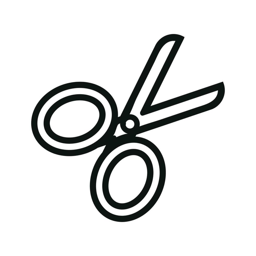 vector tijeras negro icono corte herramienta espada símbolo
