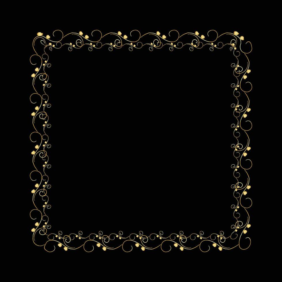 Vector square luxury decorative vintage frames and borders set