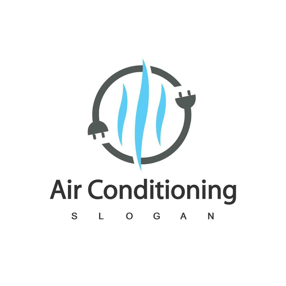 Air Conditioning Logo, HVAC Logo Concept vector