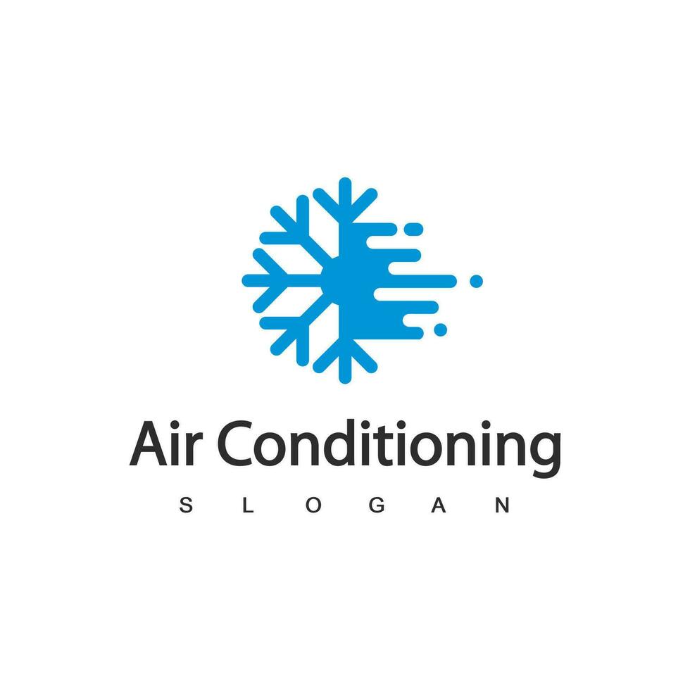 logotipo de aire acondicionado, concepto de logotipo hvac vector