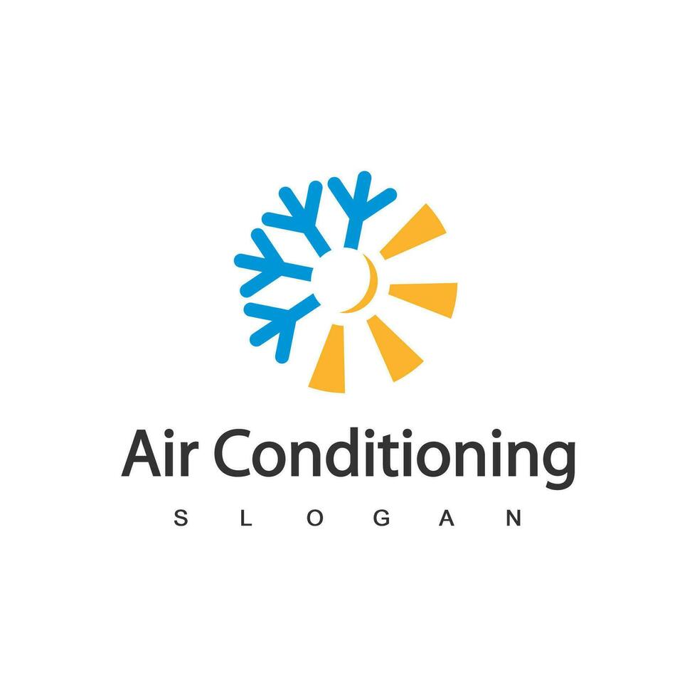 logotipo de aire acondicionado, concepto de logotipo hvac vector