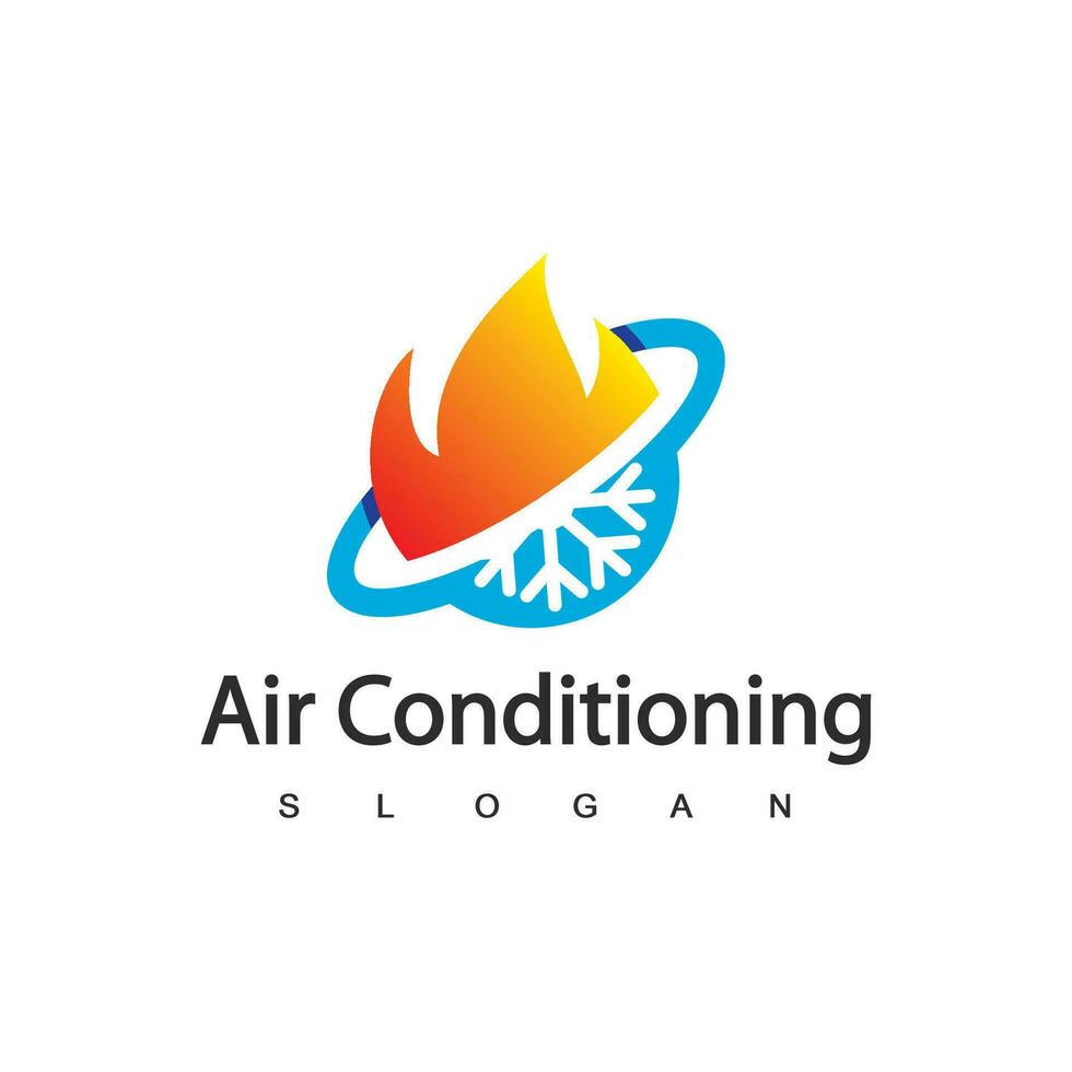 logotipo de aire acondicionado, concepto de logotipo hvac vector