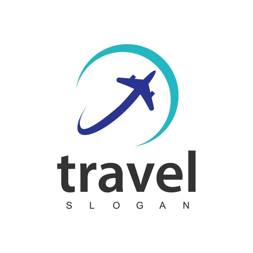 Travel agency business logo. transport, logistics delivery logo design vector