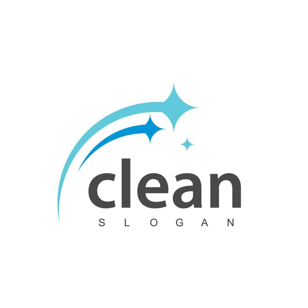 Wash, laundry, cleaning company abstract business logo. Sparkle star, Housekeeping, shine, cleaner icon. vector