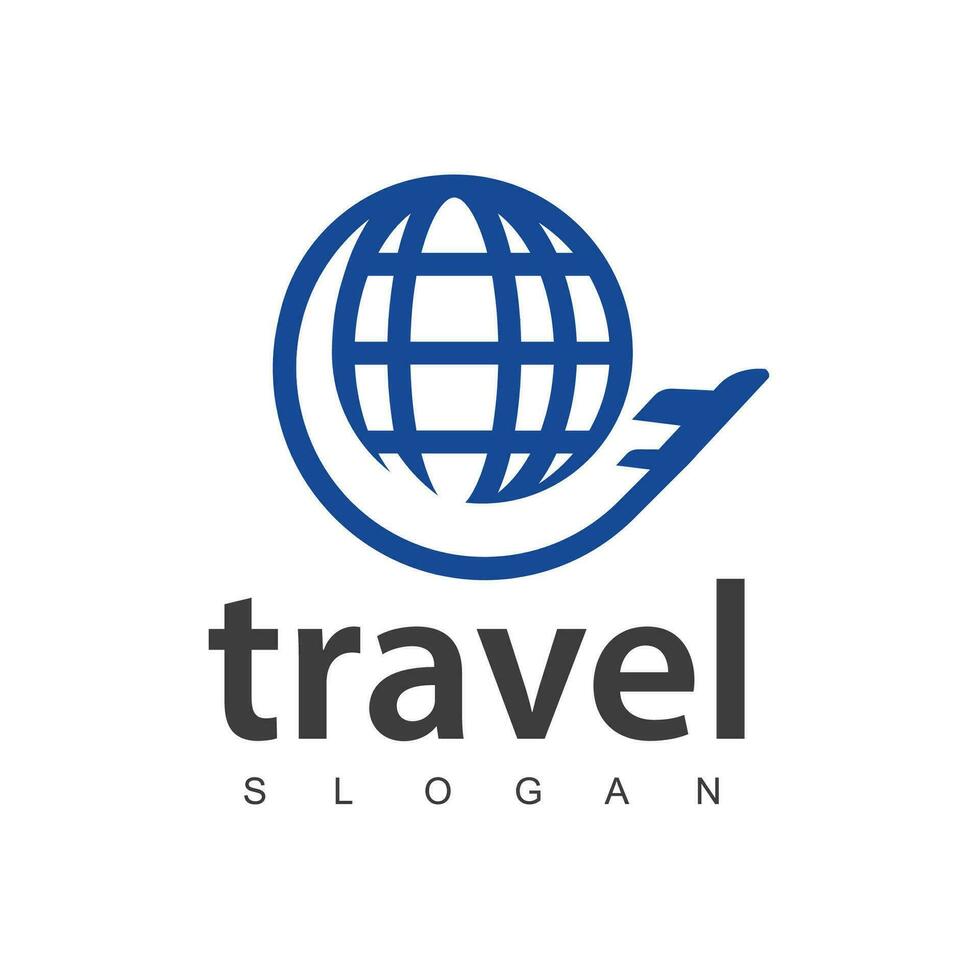 Travel agency business logo. transport, logistics delivery logo design vector