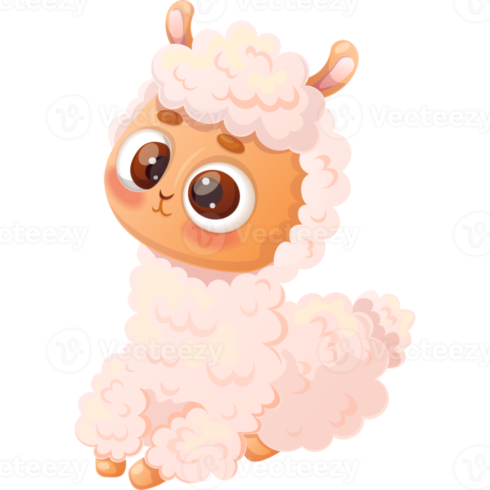 Cute Llama  alpaca png