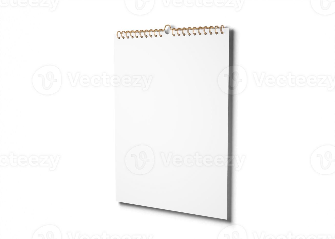 Wall calendar mockup left view mockup png