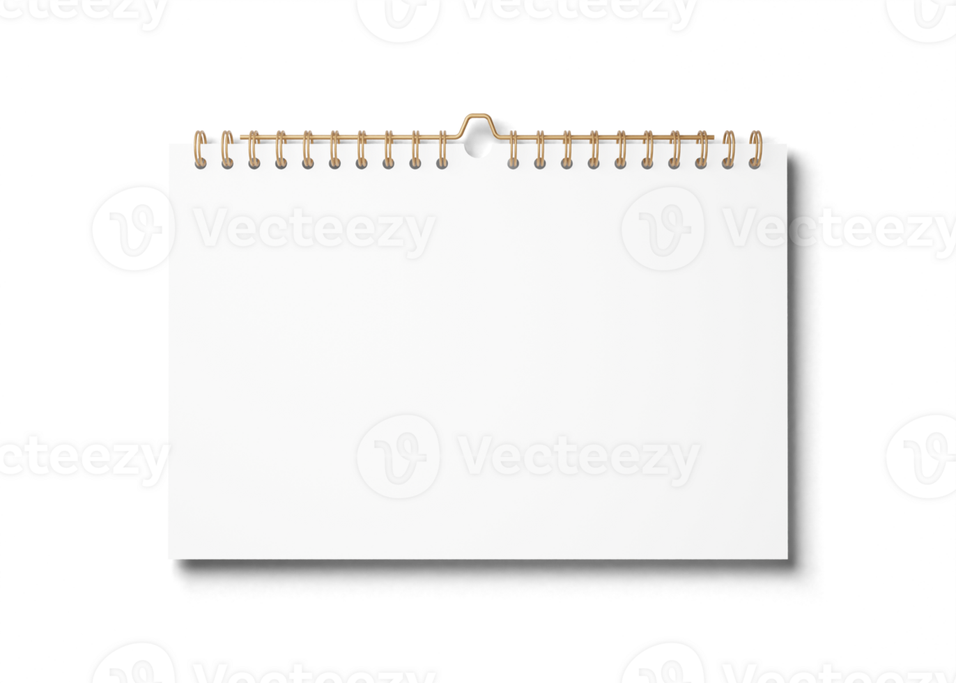 Calendar mockup hanging on wall png