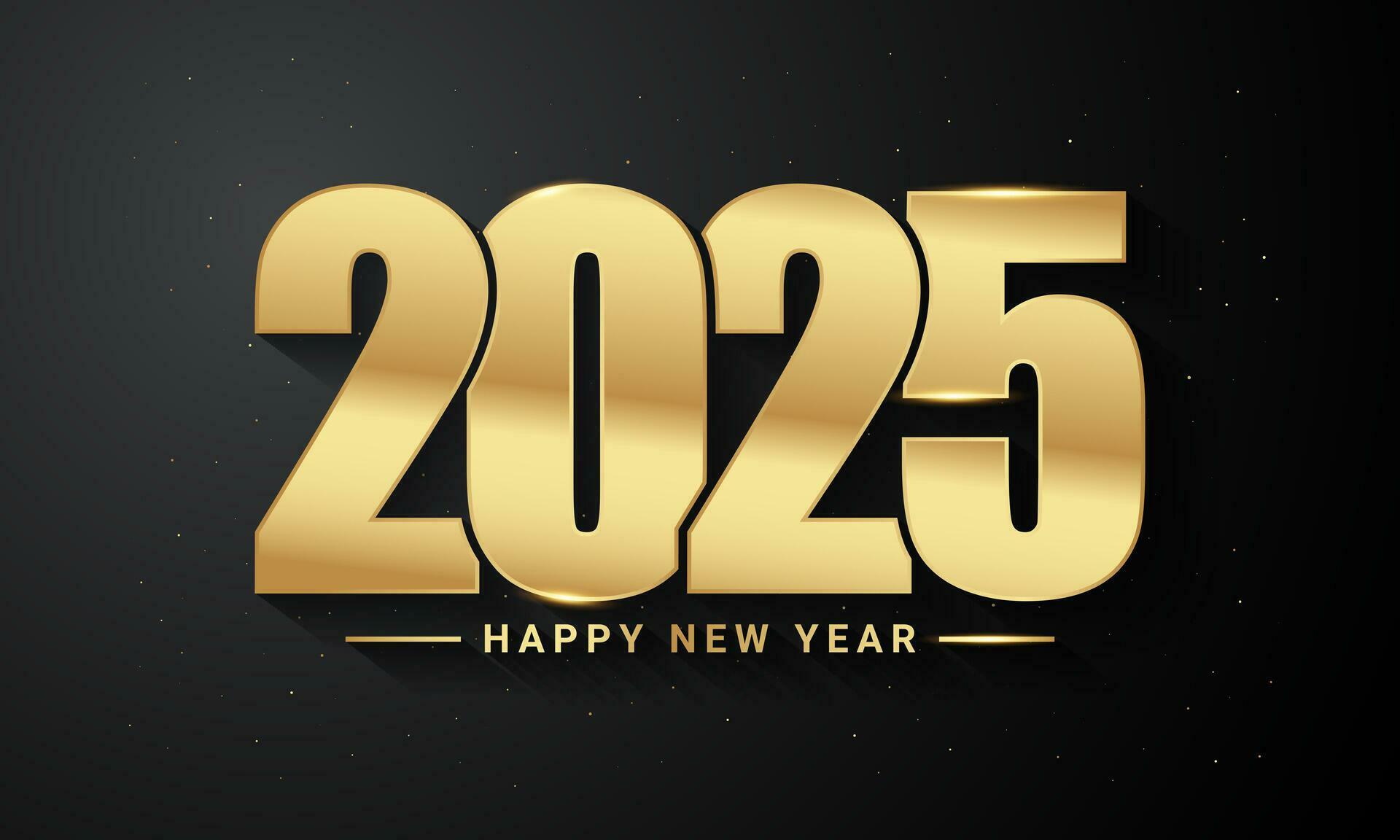 Happy new year 2025 greeting card design. 36420060 Vector Art at Vecteezy