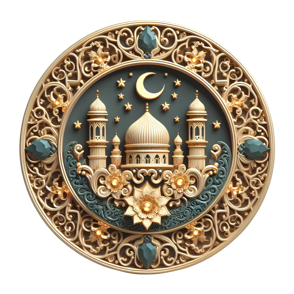 AI generated Ramadan Kareem. Ramadan Ornament On Transparent Background png