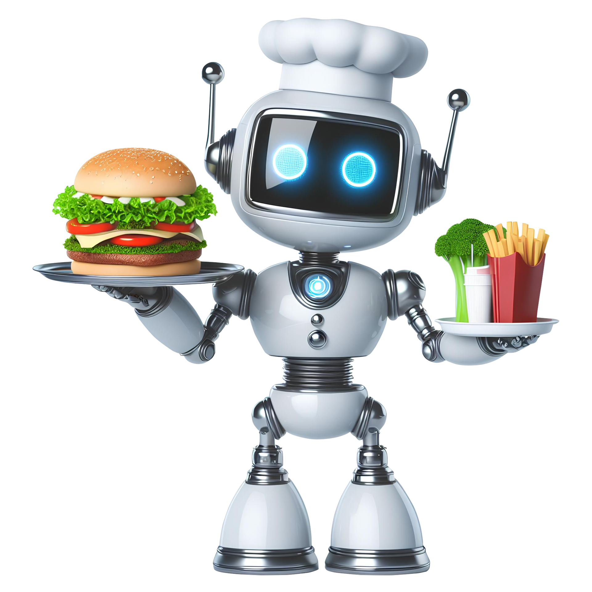 AI generated Futuristic Waiter Robot in future restaurant 36420144 PNG