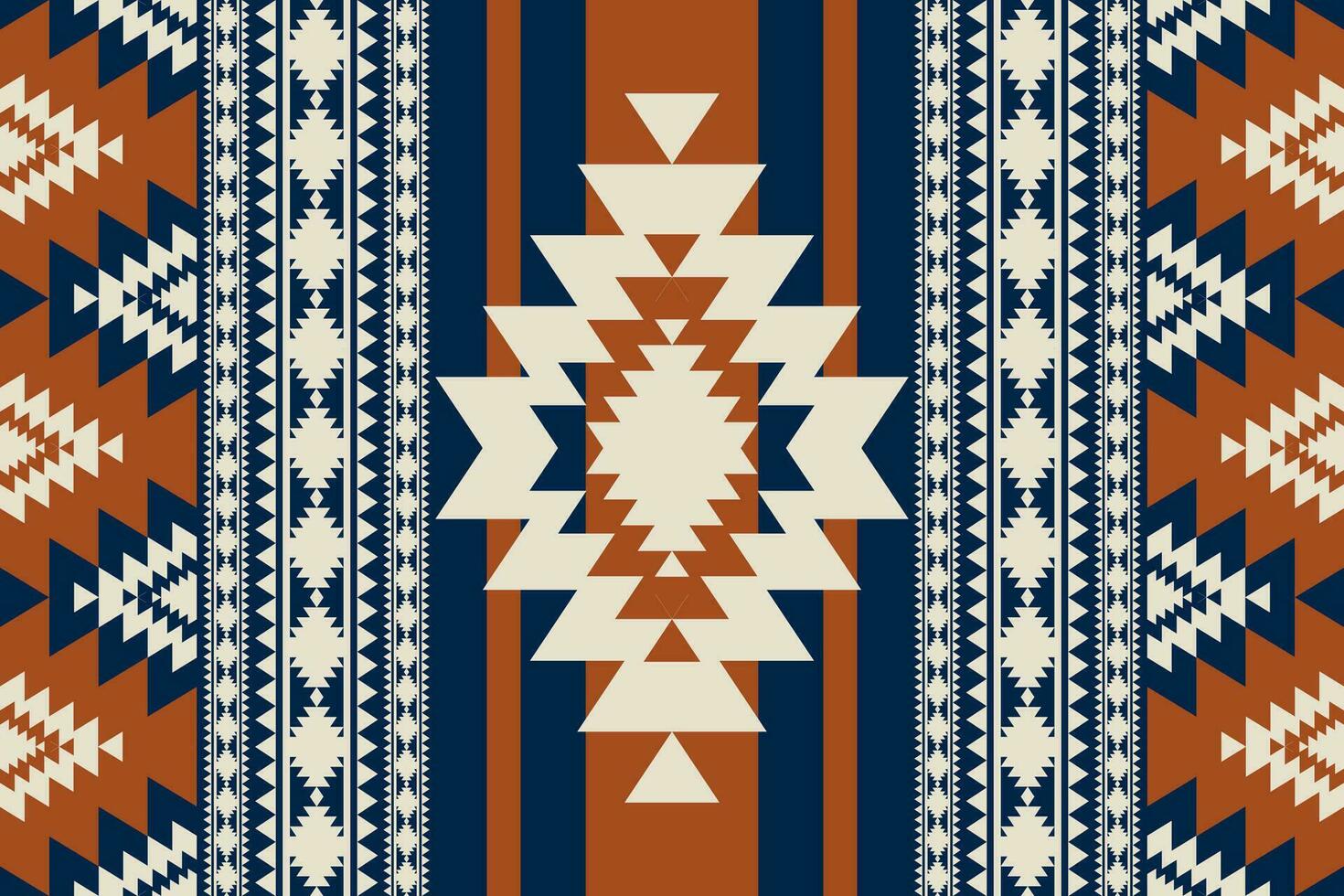 Southwest navajo geometric colorful vintage pattern. Ethnic southwestern geometric seamless pattern. Traditional native American pattern use for textile, home decoration elements, upholstery. vector