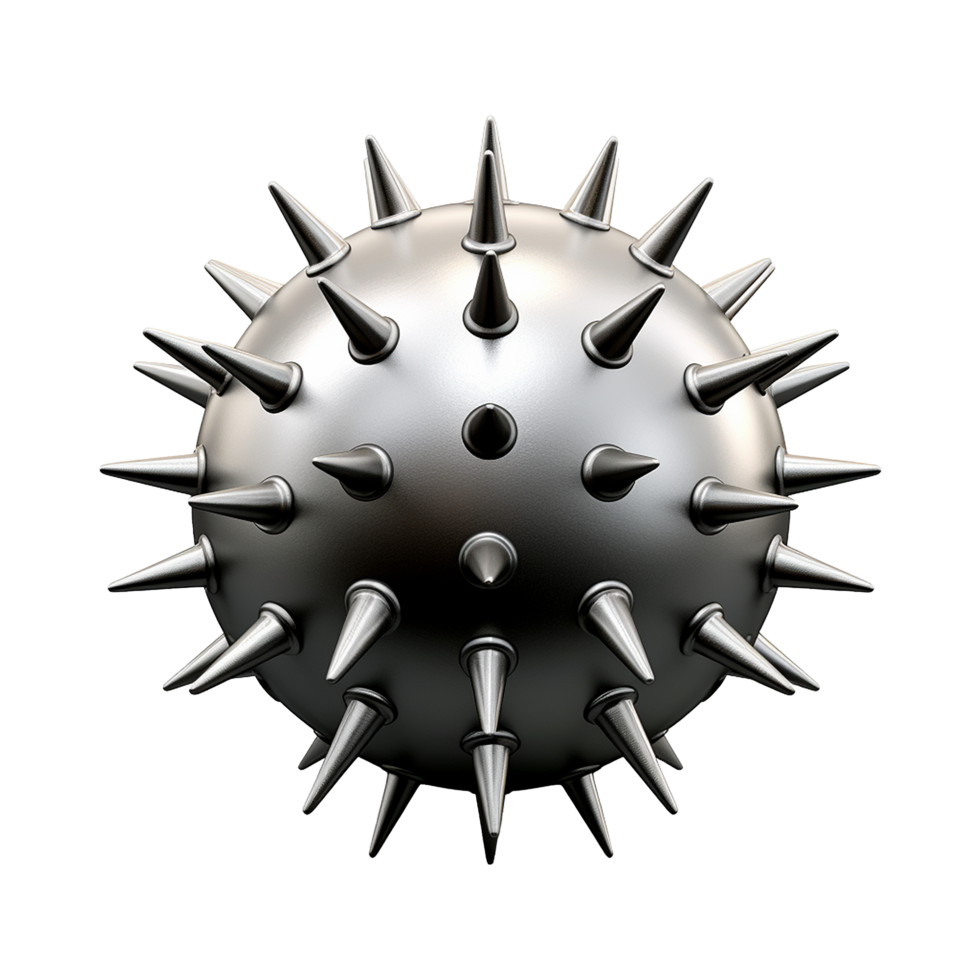 AI generated Iron spike ball isolated on transparent background png