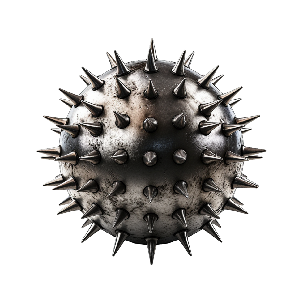 AI generated Iron spike ball isolated on transparent background png