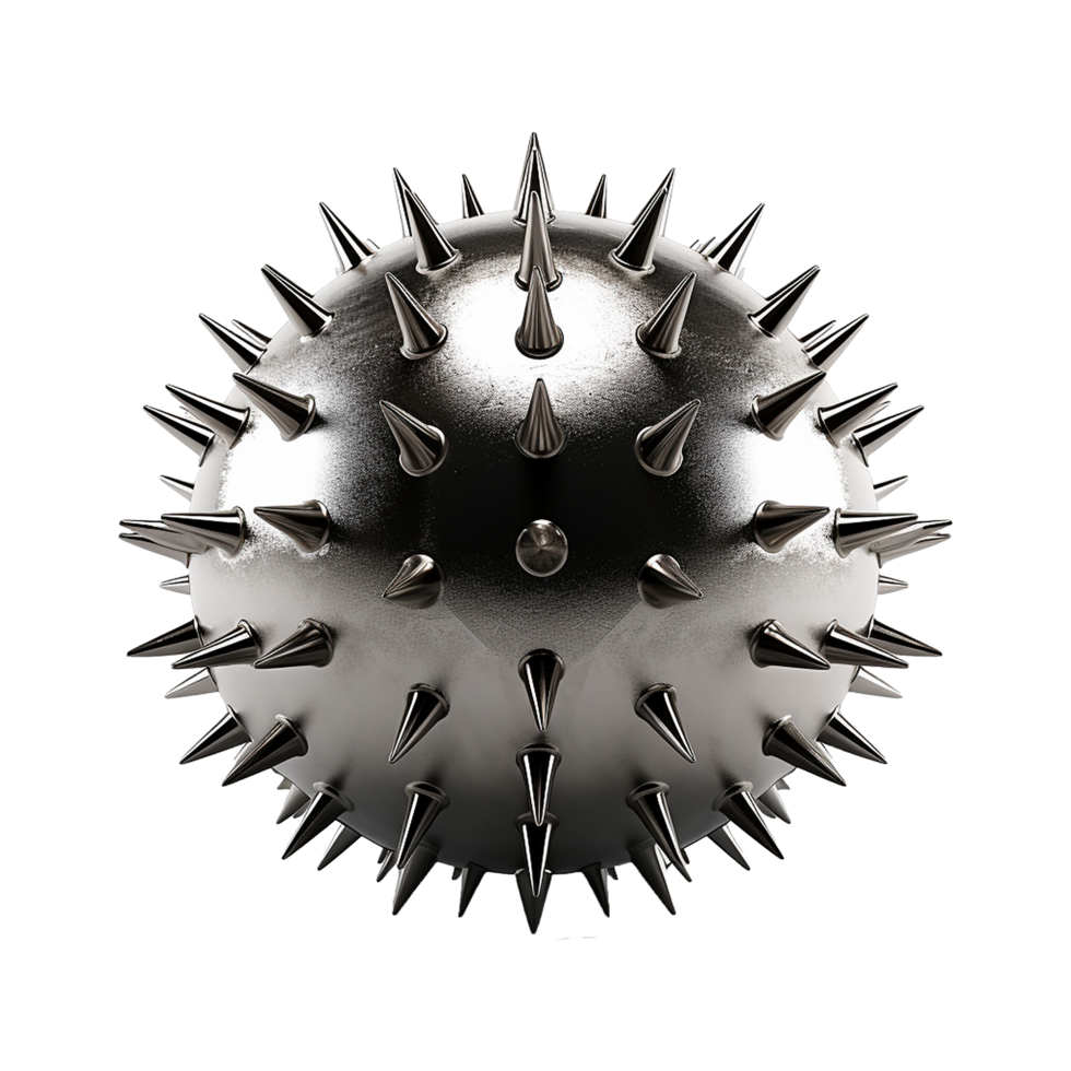 AI generated Iron spike ball isolated on transparent background png