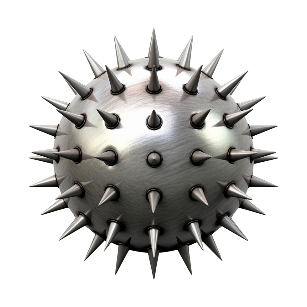 AI generated Iron spike ball isolated on transparent background png