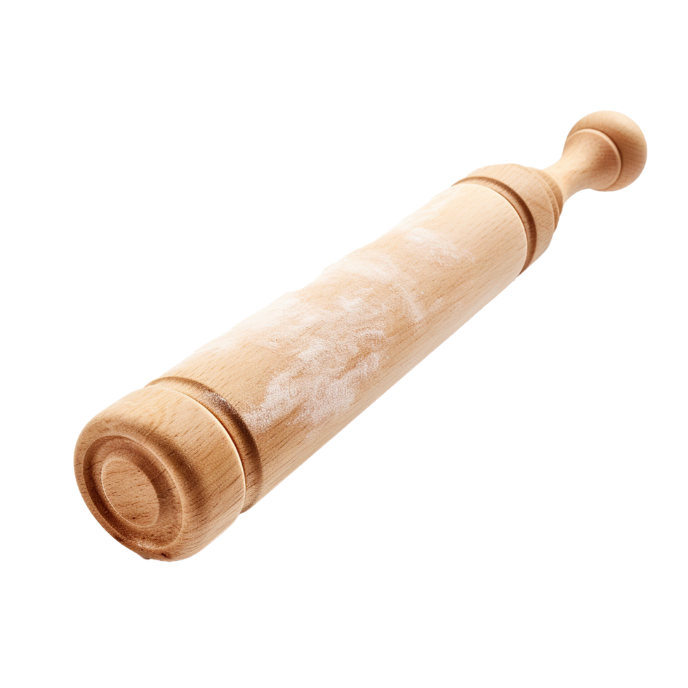 AI generated A rolling pin png isolated on transparent background