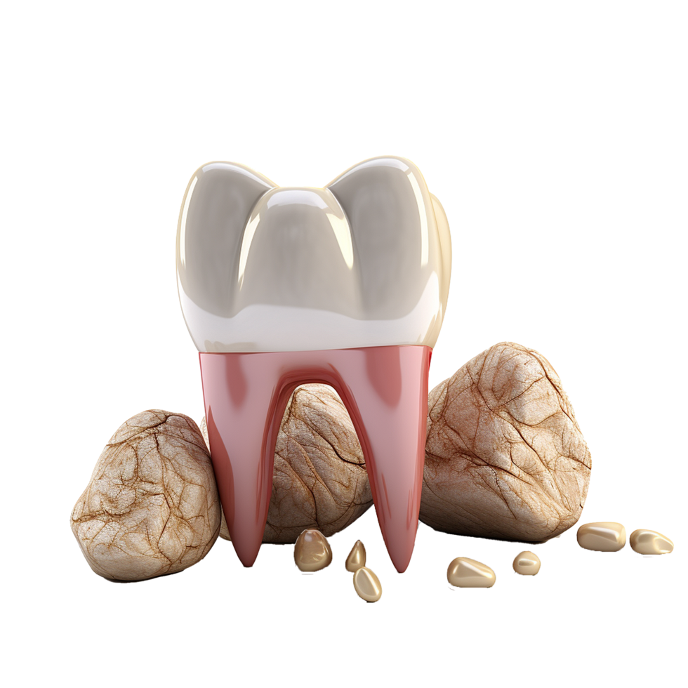 ai generado un dolorido diente png aislado en transparente antecedentes