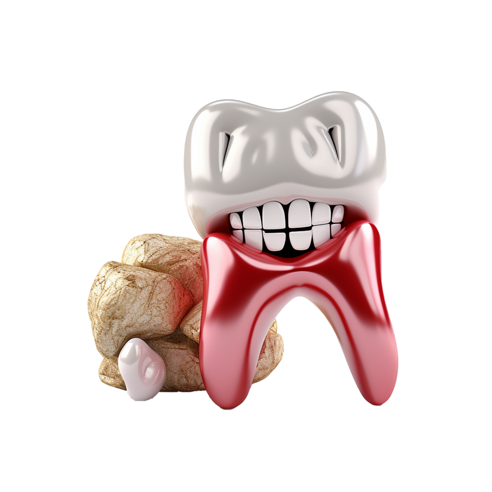 AI generated A sore tooth png isolated on transparent background