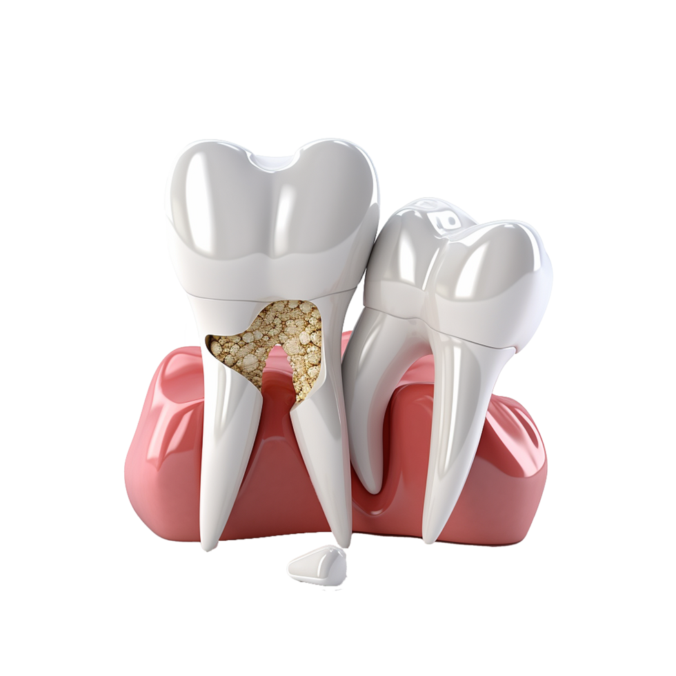 AI generated A sore tooth png isolated on transparent background
