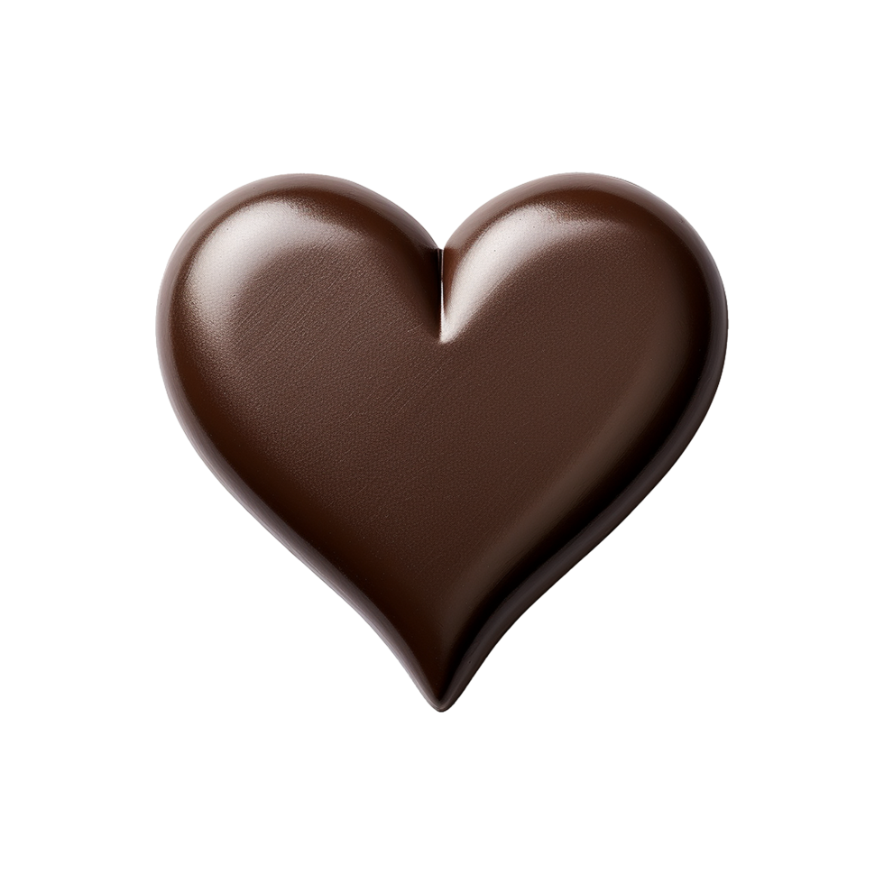 AI generated 3d love chocolate isolated on transparent background png